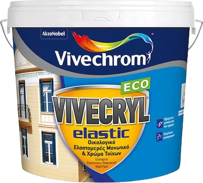 ΑΚΡΥΛΙΚΟ ΧΡΩΜΑ Vivecryl elastic Eco 10Lt, ΛΕΥΚΟ
