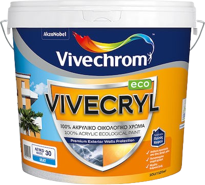 ΑΚΡΥΛΙΚΟ ΧΡΩΜΑ Vivecryl Eco 10Lt, ΛΕΥΚΟ