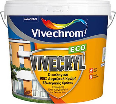 ΑΚΡΥΛΙΚΟ ΧΡΩΜΑ Vivecryl Eco 10Lt, ΛΕΥΚΟ