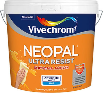 ΠΛΑΣΤΙΚΟ ΧΡΩΜΑ NEOPAL ultra resist 10Lt, ΛΕΥΚΟ