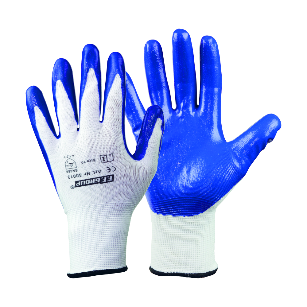 NITRILE GLOVES WITH POLYESTER KNIT