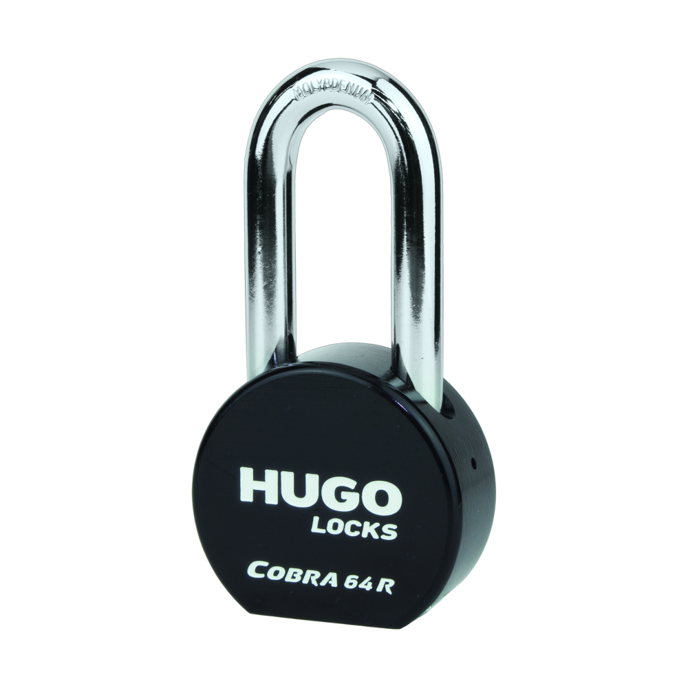 HUGO LOCKS LONG NECK STEEL PADLOCK WITH SECURITY NABEL