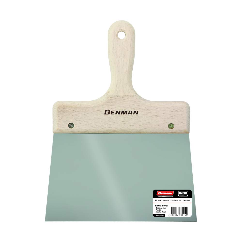 WIDE SPATULA WITH LONG STAINLESS STEEL BLADE