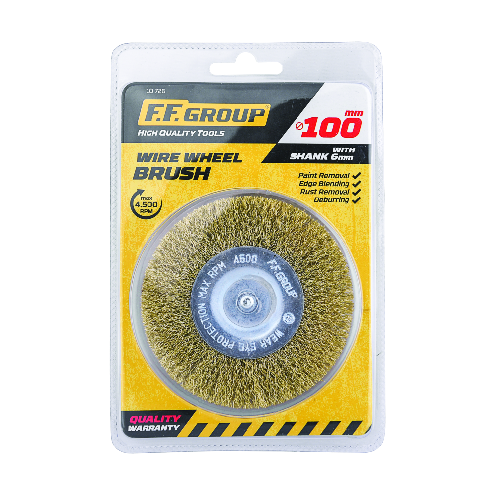 ROUND DRILL WIRE BRUSH WITH AXLE