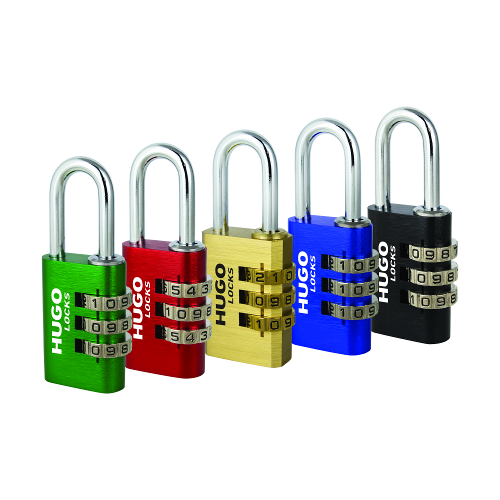 HUGO LOCKS BRASS COMBINATION PADLOCK
