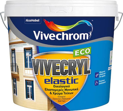 ΑΚΡΥΛΙΚΟ ΧΡΩΜΑ Vivecryl elastic Eco 10Lt, ΛΕΥΚΟ