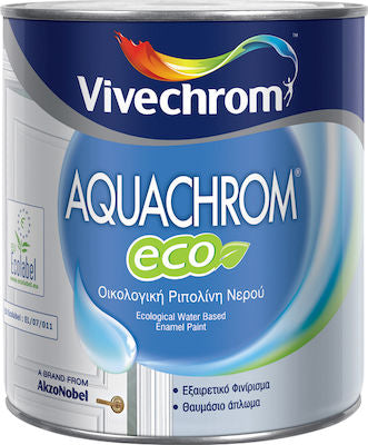 Ριπολίνη Νερού Aquachrom Eco 2.5lt Λευκό Σατινέ