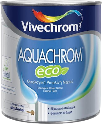 Ριπολίνη Νερού Aquachrom Eco 0.75lt Λευκό Σατινέ