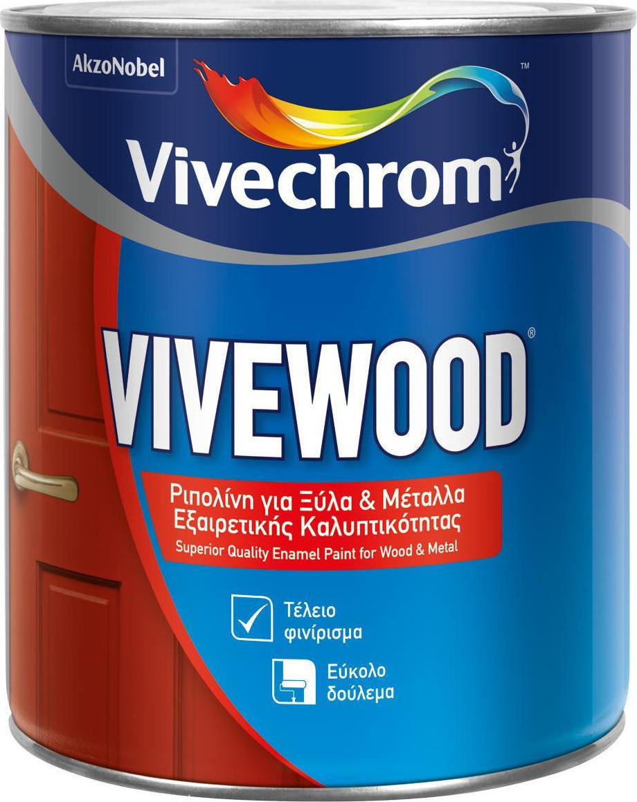 Vivechrom Ριπολίνη Διαλύτου Vivewood 2.5lt Λευκό