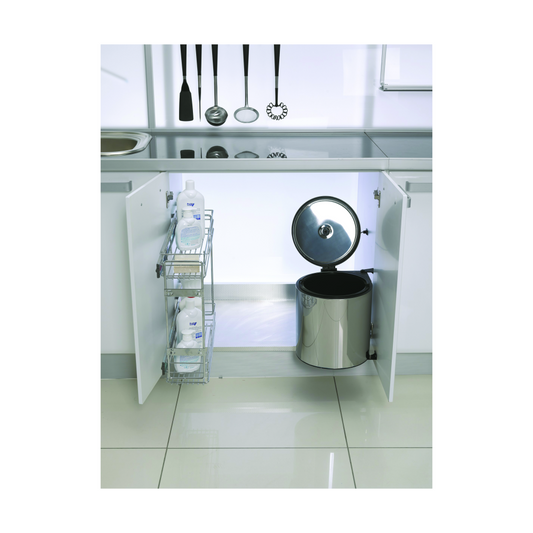 STAINLESS STEEL WASTE BIN WITH ROPE