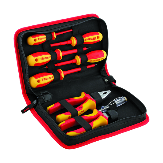 SET OF SCREWDRIVERS AND PLIERS FOR VDE ELECTRICIANS