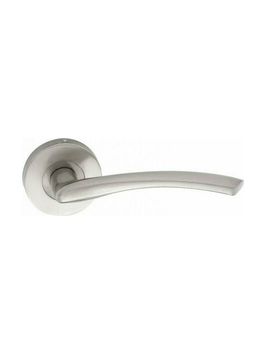 Door Knob Import Hellas Z-021 Rosette Pair Nickel Matt